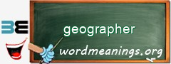 WordMeaning blackboard for geographer